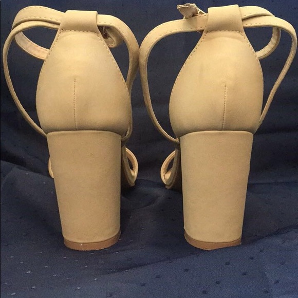 Nude Block Heels - Picture 5 of 6
